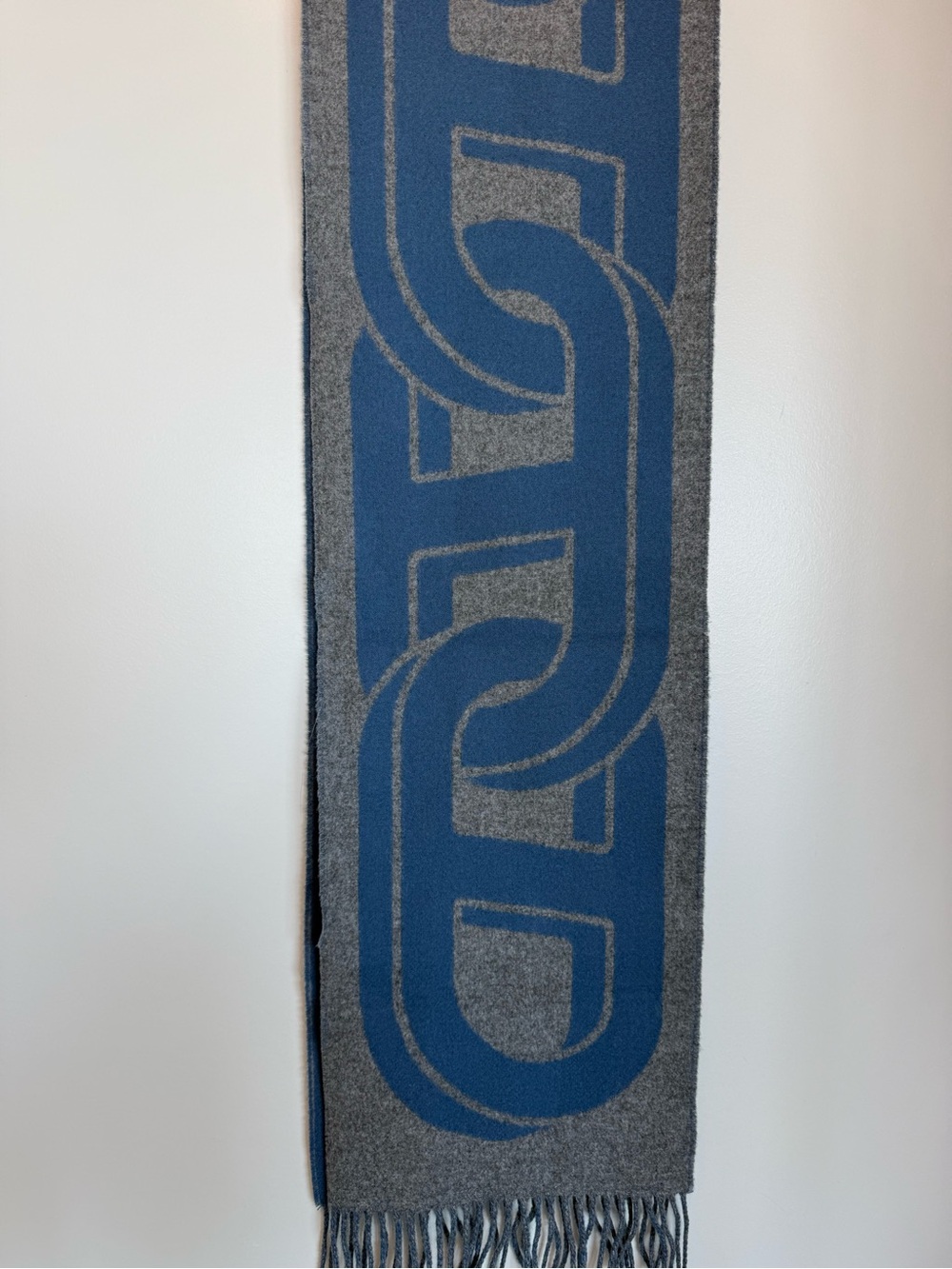Hermes Blue and Gray Chain Motif Wall Tapestry with box - never worn